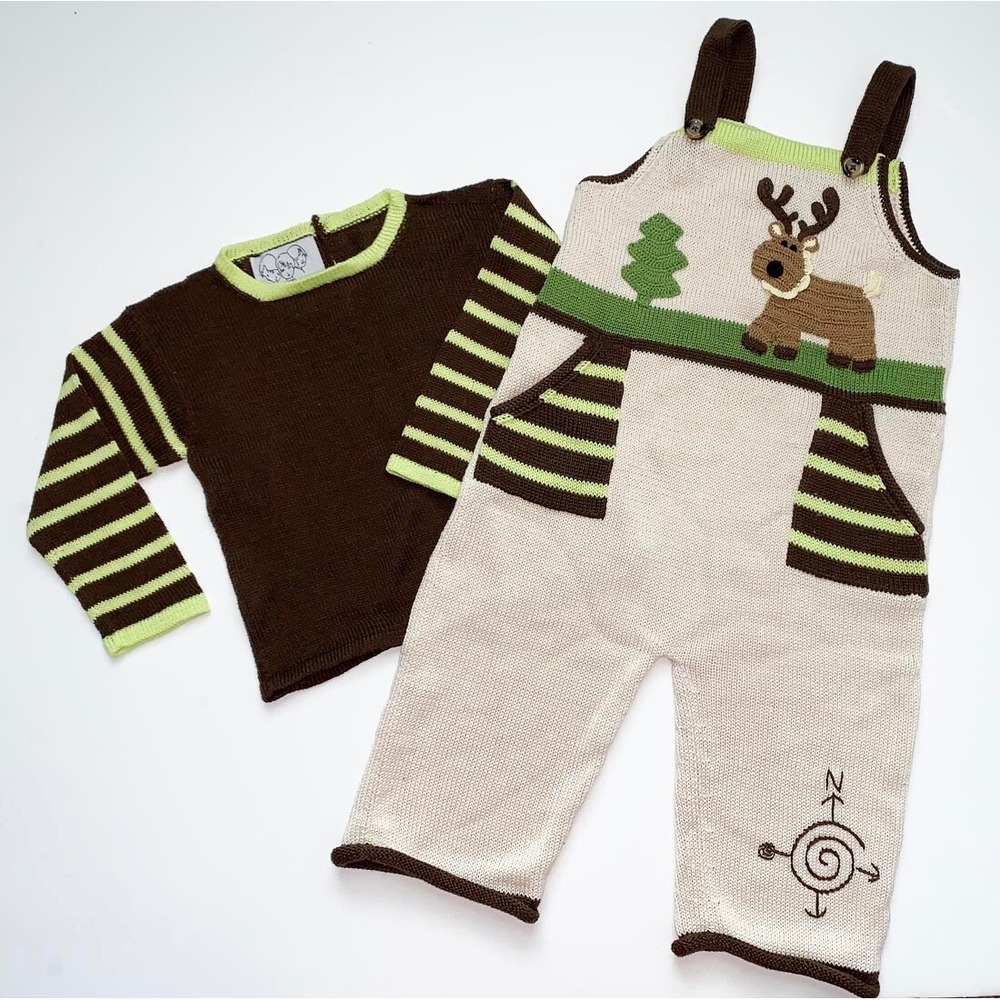 Zackali 4 Kids Woodland baby overall 2 Pcs set Boy or‎ Girl NEW!